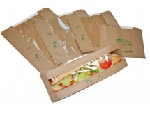 4 x 6 x 14inch Brown Paper Biodegradable Film Windowed Bags 4 x 6 x 14inch Brown Paper Biodegradable Film Windowed Bags