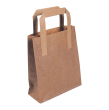 175 x 265 x 230mm / 7 x 10.75 x 8.5" Small Brown Kraft Carrier Bags