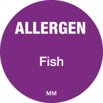 25mm Allergen Label - Fish Roll 1000 25mm Allergen Label - Fish Roll 1000
