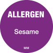 25mm Allergen Label - Sesame Roll 1000