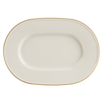 Line Gold Band Oval Plate 34cm Line Gold Band Oval Plate 34cm