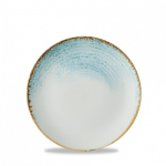 Homespun Accents Aquamarine Evolve Coupe Plate 6.5" Homespun Accents Aquamarine Evolve Coupe Plate 6.5"