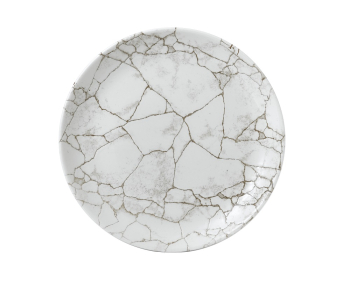 Studio Prints Kintsugi Agate Grey Evolve Coupe Plate 11.25Inch Studio Prints Kintsugi Agate Grey Evolve Coupe Plate 11.25Inch