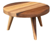 Wood Round Large Stand 25X15Cm