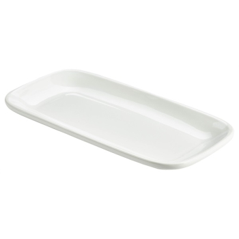 Genware Porcelain Rounded Rect angular Plate 29.5 x 15cm/11.5 Genware Porcelain Rounded Rect angular Plate 29.5 x 15cm/11.5
