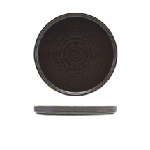 Terra Porcelain Cinder Black Low Presentation Plate 21cm Terra Porcelain Cinder Black Low Presentation Plate 21cm