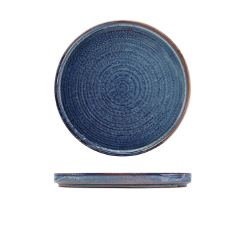 Terra Porcelain Aqua Blue Low Presentation Plate 21cm Terra Porcelain Aqua Blue Low Presentation Plate 21cm
