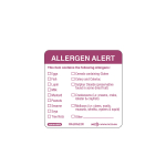 50X50mm Removable Allergen Label (500) 50X50mm Removable Allergen Label (500)
