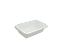 White 24oz Rec Container with lid White 24oz Rec Container with lid