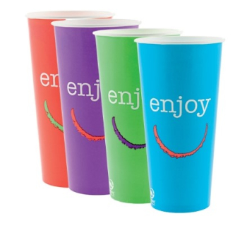 22oz Enjoy Cold Cup Mixed Colours 22oz Enjoy Cold Cup Mixed Colours