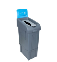 Procycle Recycling Bin, Lid + Back Panel 80L Blue Glass Procycle Recycling Bin, Lid + Back Panel 80L Blue Glass