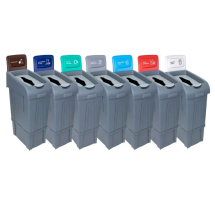 Procycle Recycling Bin, Lid + Back Panel 80L Grey Metal Procycle Recycling Bin, Lid + Back Panel 80L Grey Metal