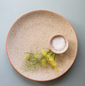 Dinner Plate Flat Round Triticale Unglazed Edge- 25cm Dinner Plate Flat Round Triticale Unglazed Edge- 25cm