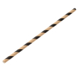 Paper Brown/Black Stripe Straw 8" (20cm)