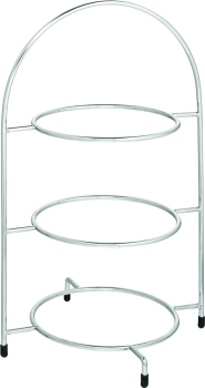 Chrome 3 Tier Plate Stand 16.5Inch (42cm) Chrome 3 Tier Plate Stand 16.5Inch (42cm)